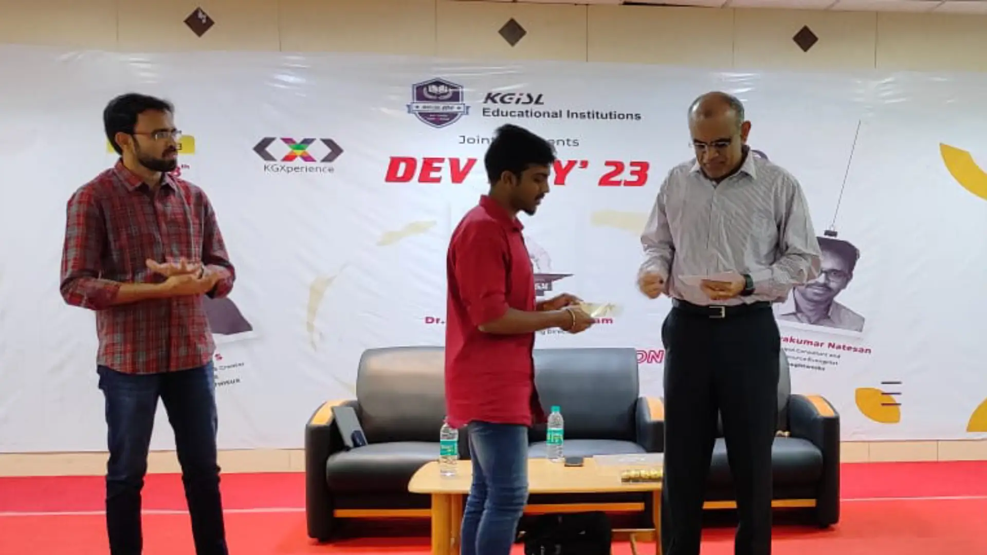 Alwin Glifferd D of II B.Sc. ECS Wins First Prize in Open Source Hackathon at KGiSL Educational Institutions.
