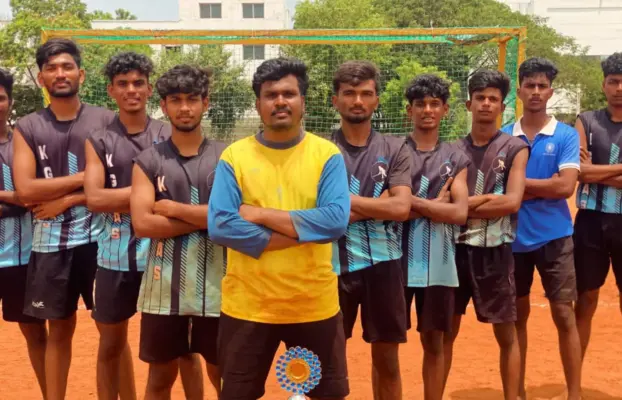 B.Sc. ECS Students Secure Runner-up Position in Hockey Tournament at PPG College of Arts and Science.