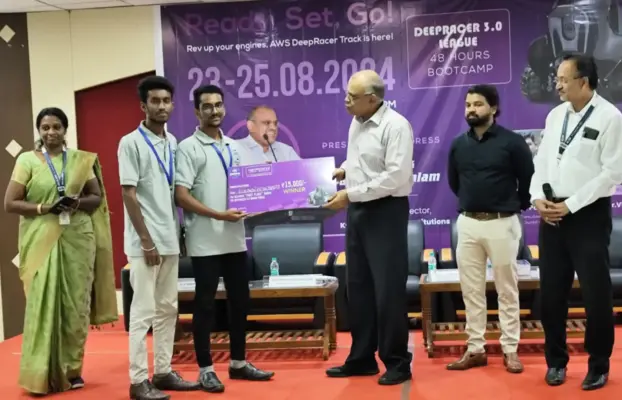 III B.Sc. ECS Students Win DEEP RACER 3.0 League at KGiSL Educational Institutions.