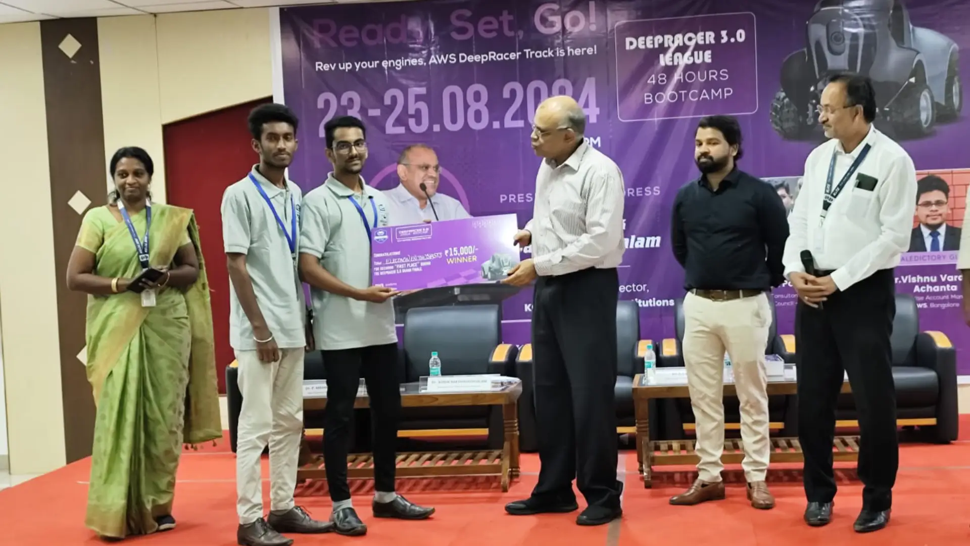 III B.Sc. ECS Students Win DEEP RACER 3.0 League at KGiSL Educational Institutions.