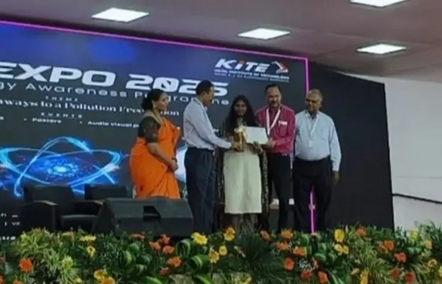 Jenifer R of II B.Sc. ECS Secures First Place in Essay Writing (English) at KGISL Institute of Technology.