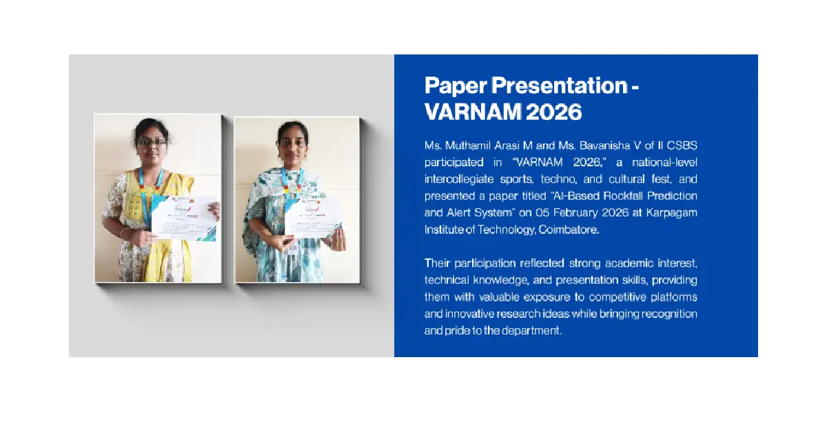 Paper Presentation -VARNAM 2026